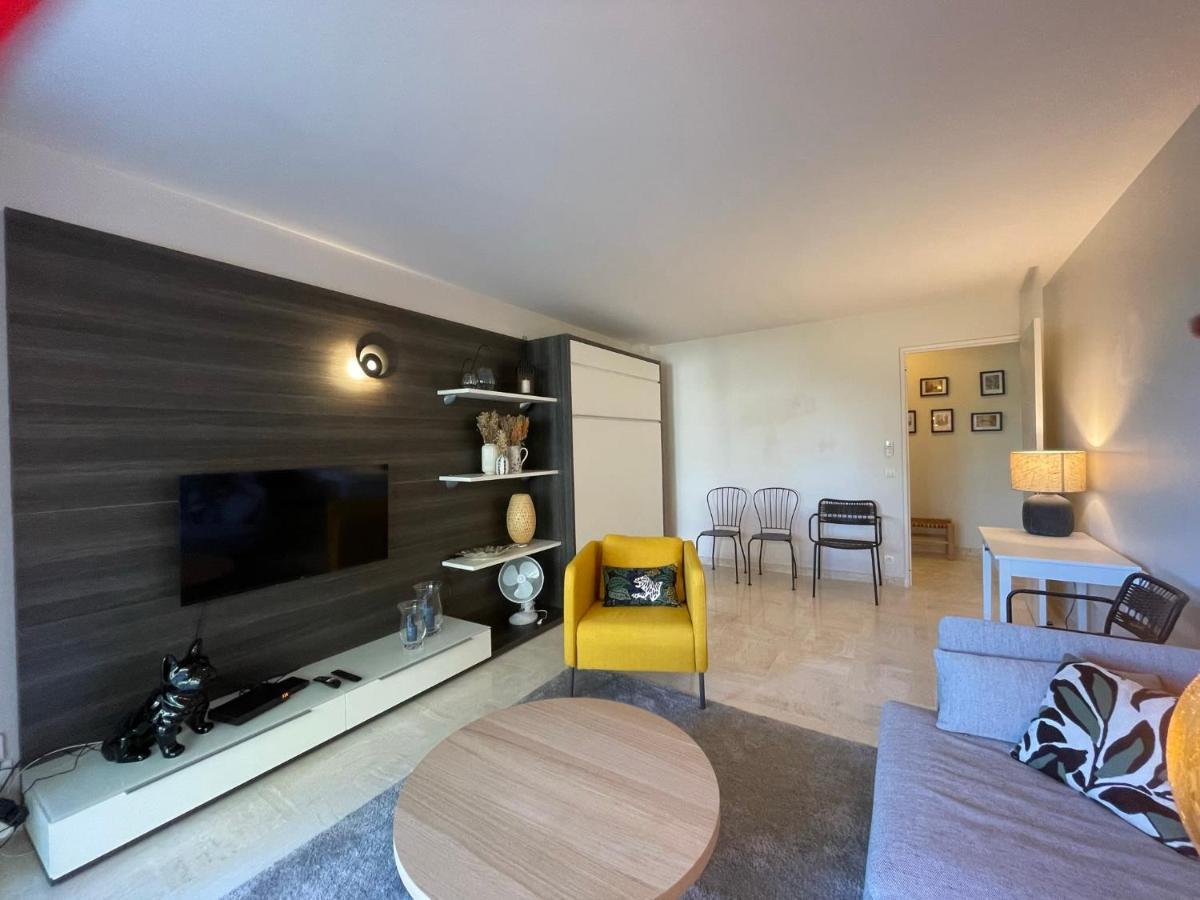 C012-Appartement Confortable Avec Piscine, Tennis Et Grand Parc Cannes Exterior foto